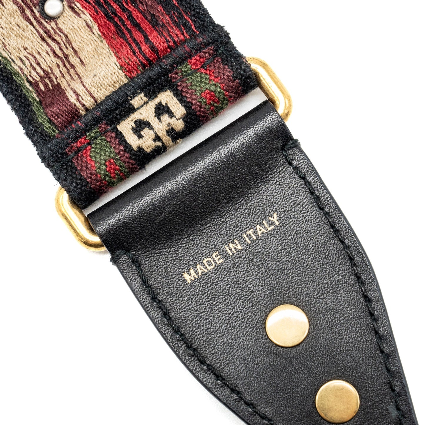 Dior shoulder strap oblique canvas/ calfskin red/multicolour