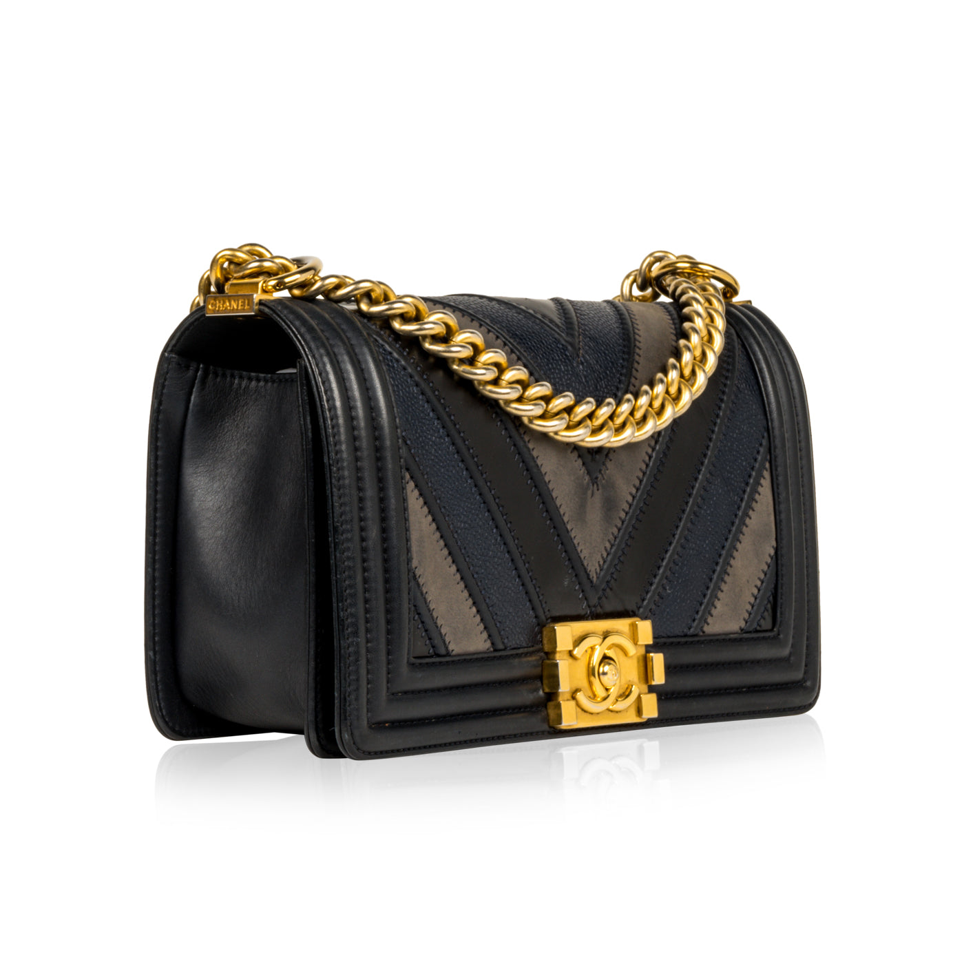 Chanel Classic Flap Caviar Gold Shoulder Bag Style 43