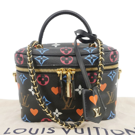 LOUIS VUITTON Game On Vanity PM Monogram Canvas Shoulder Bag Black