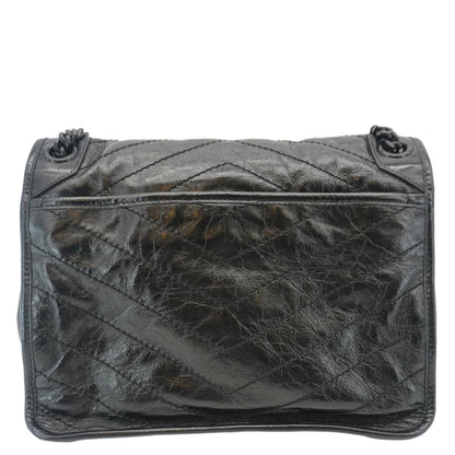 Saint Laurent Niki Leather Black Shoulder Bag Style 7