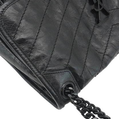 Saint Laurent Niki Leather Black Shoulder Bag Style 7