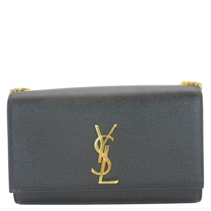 Saint Laurent Kate Leather Black Crossbody Style 22