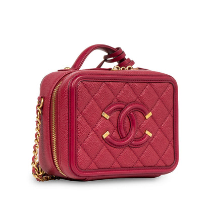 Chanel Vanity Caviar Gold Clutch Style 2