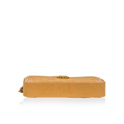 Chanel Boy Double Zip Clutch On Chain
