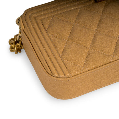Chanel Boy Double Zip Clutch On Chain