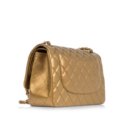 Chanel Classic Flap Lambskin Gold Shoulder Bag Style 21