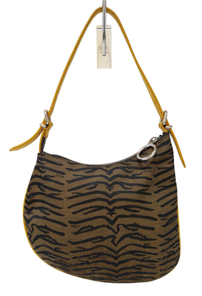 Fendi Luxury Canvas Red Shoulder Bag Style 56