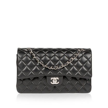 Chanel Classic Flap Lambskin Black Shoulder Bag Style 153