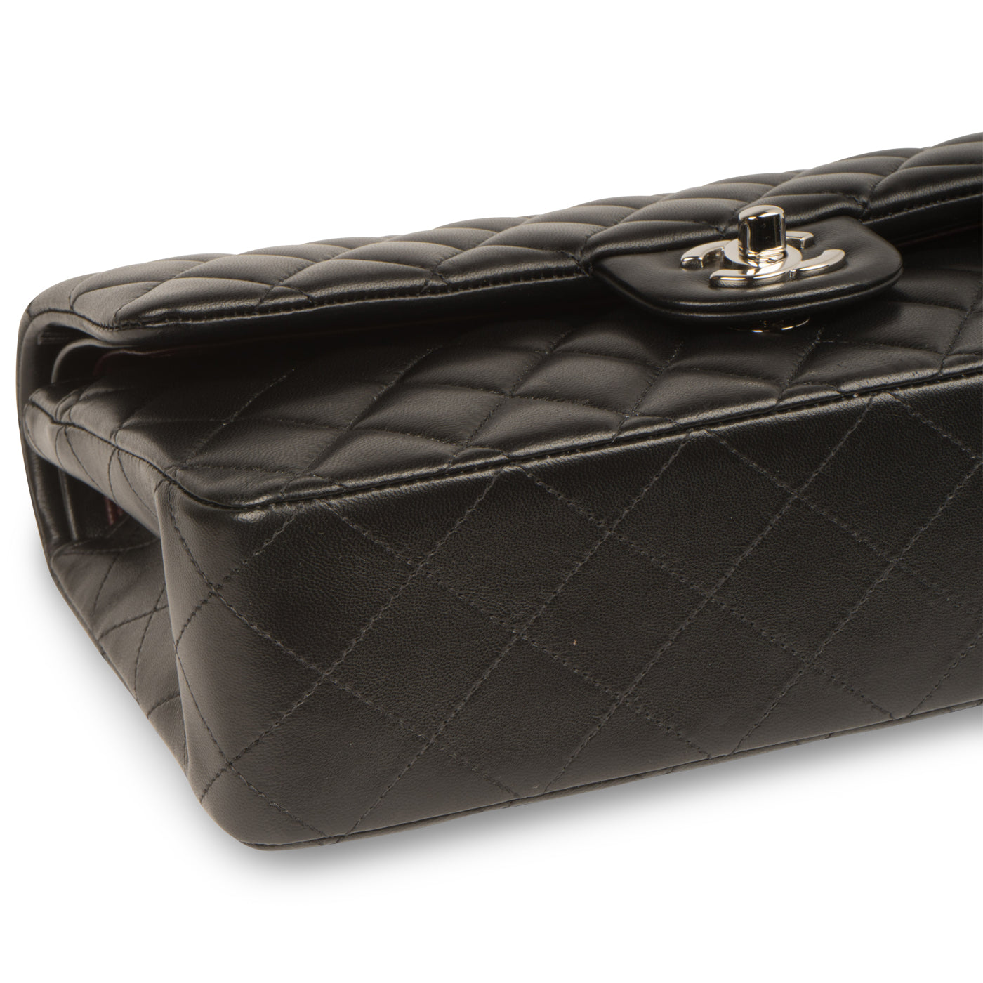 Chanel Classic Flap Lambskin Black Shoulder Bag Style 153