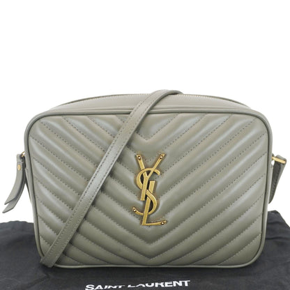 Saint Laurent Monogram Leather Red Shoulder Bag Leather