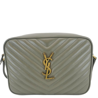 Saint Laurent Monogram Leather Red Shoulder Bag Leather
