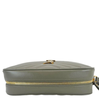 Saint Laurent Monogram Leather Red Shoulder Bag Leather