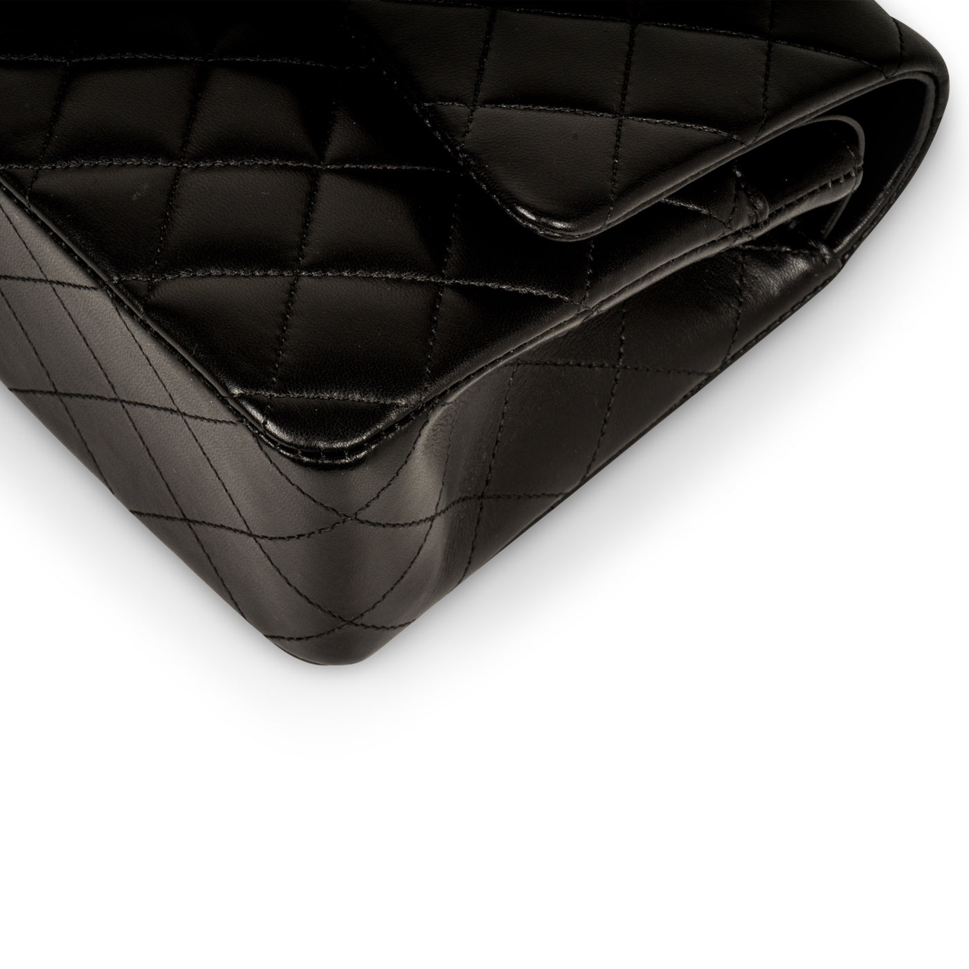 Chanel Classic Flap Lambskin Black Shoulder Bag Style 144