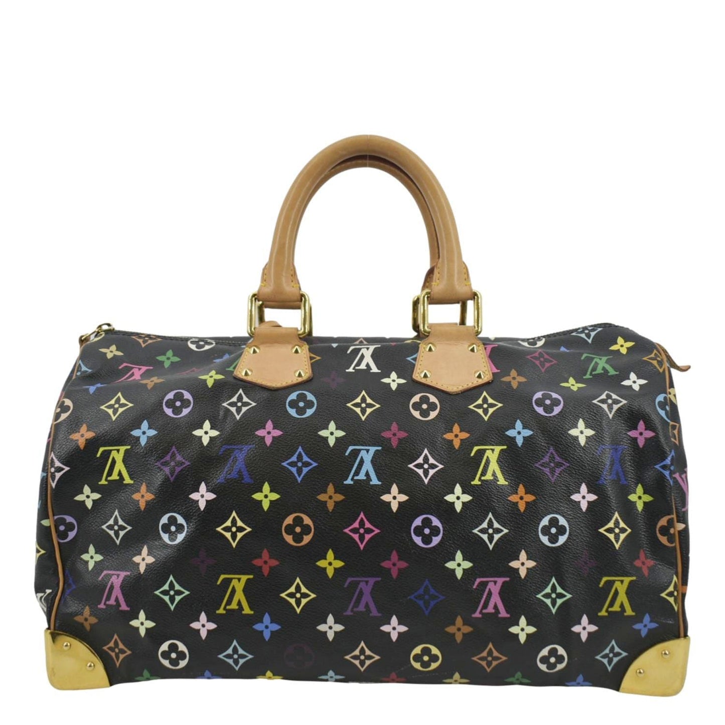LOUIS VUITTON 40 Monogram Multicolor Satchel Bag Black