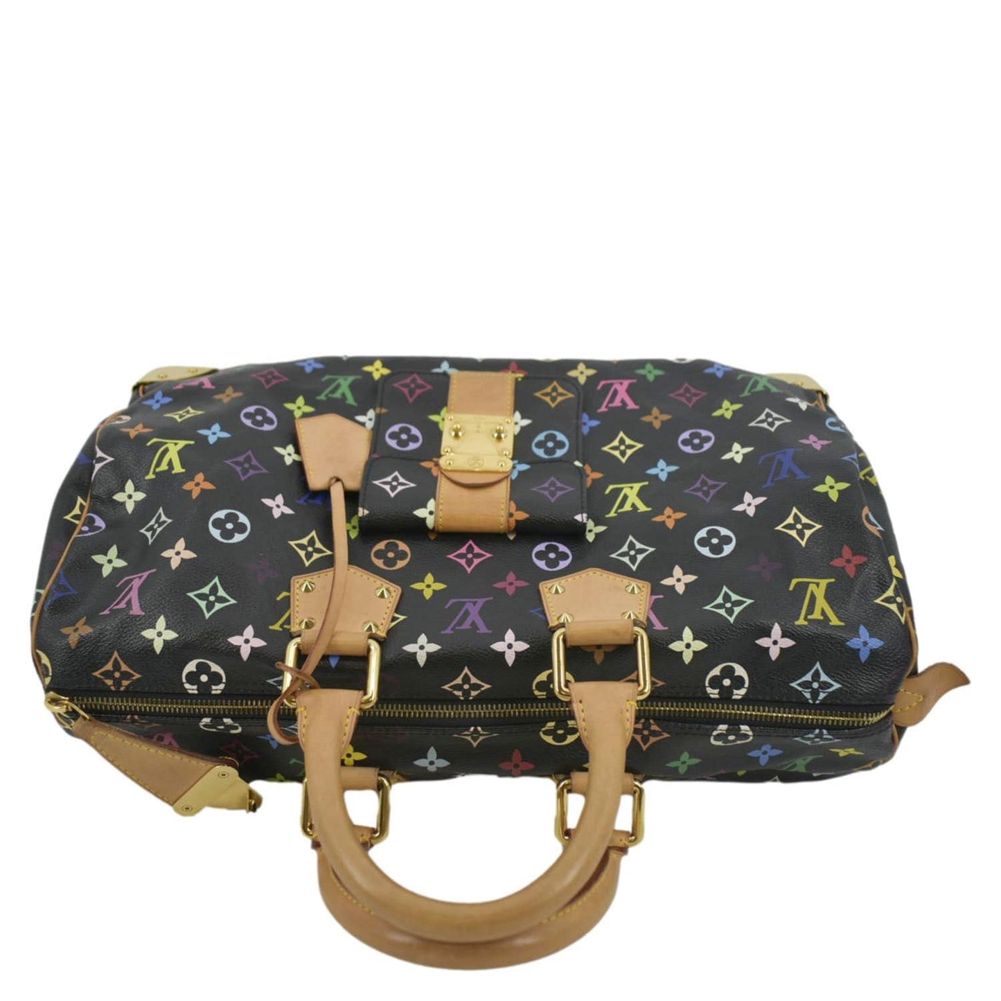 LOUIS VUITTON 40 Monogram Multicolor Satchel Bag Black