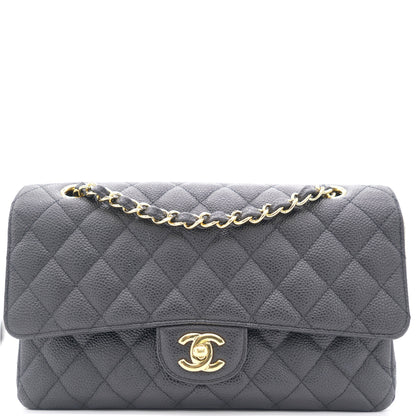 Chanel Flap Classic Quilted Caviar Leather Black Shoulder Bag