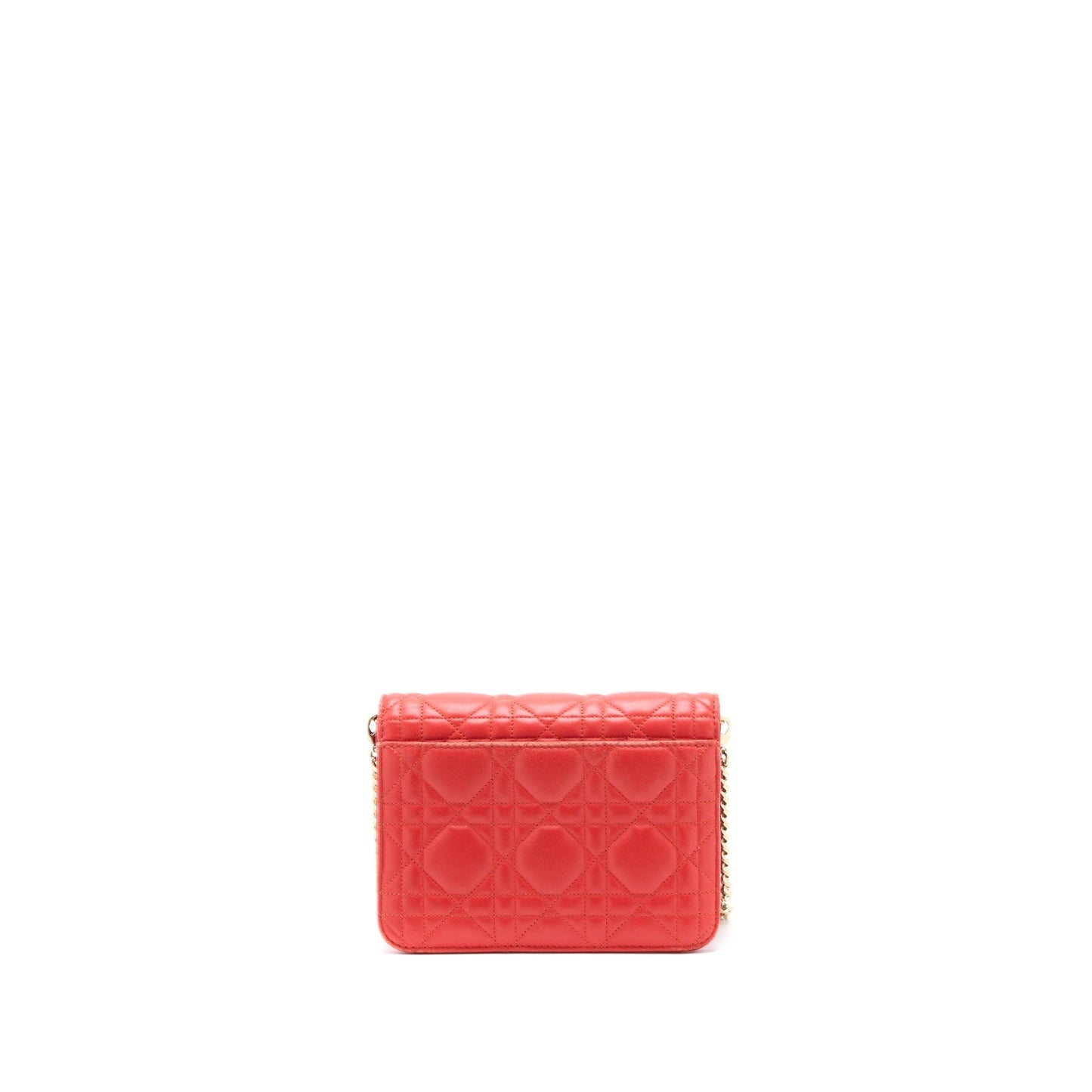 Dior Miss Dior Wallet on Chain Lambskin Red/Pink