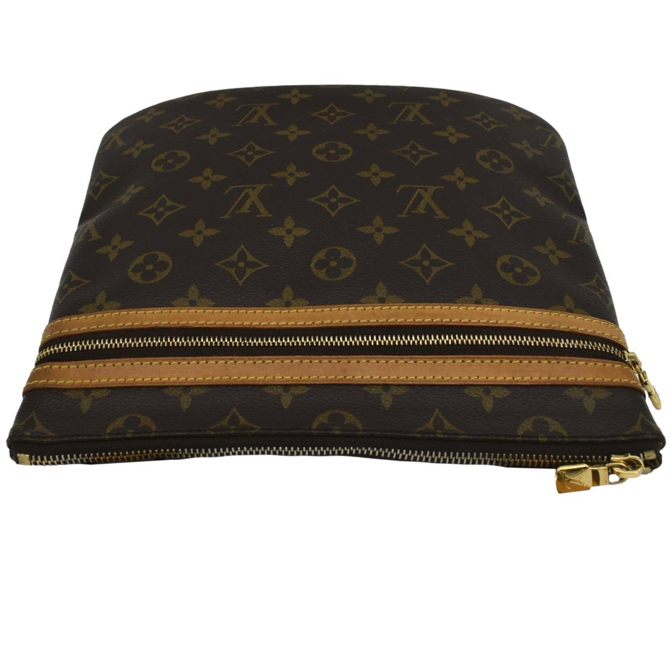 LOUIS VUITTON Bosphore Pochette Monogram Canvas Shoulder Bag Brown
