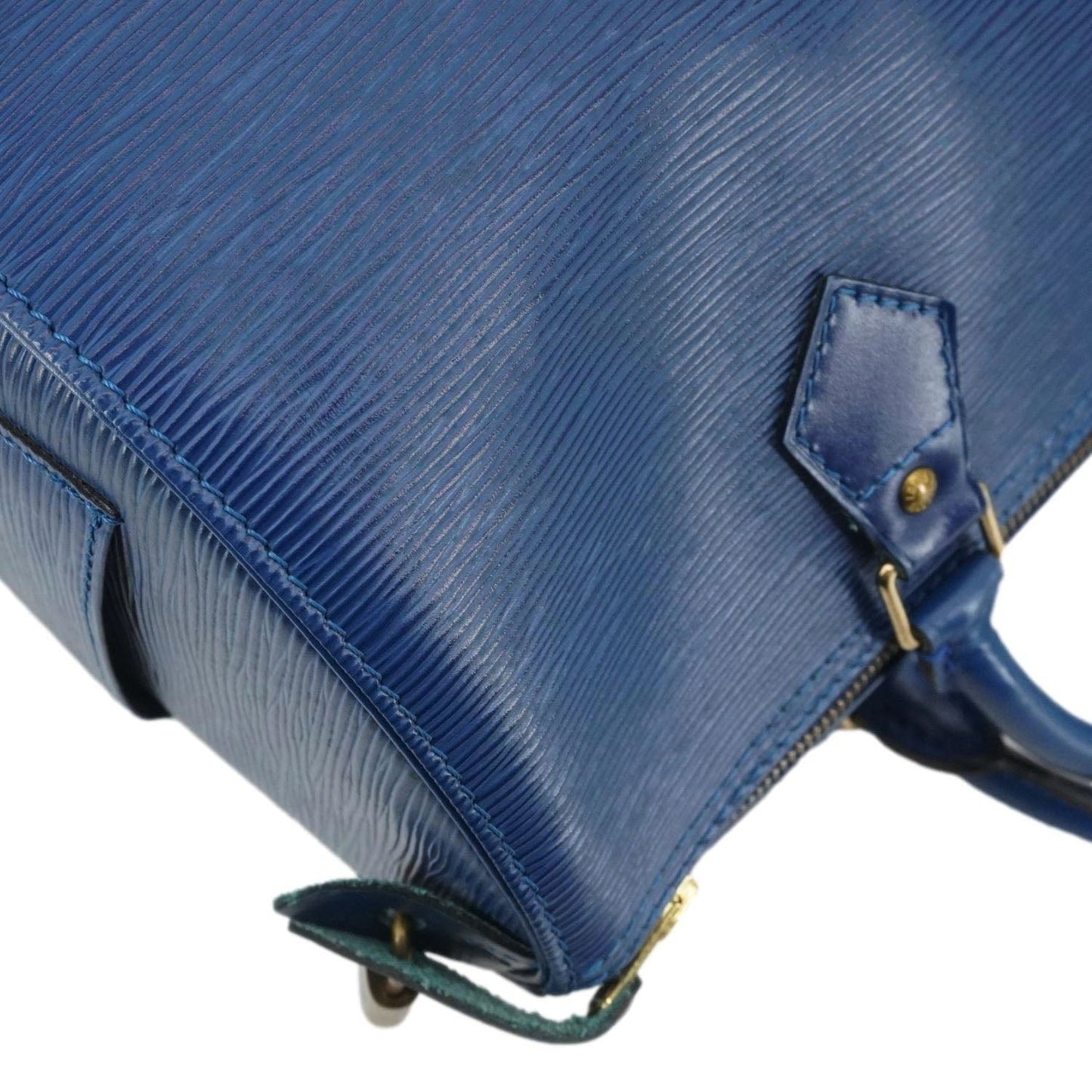 LOUIS VUITTON Epi Leather Satchel Bag Blue