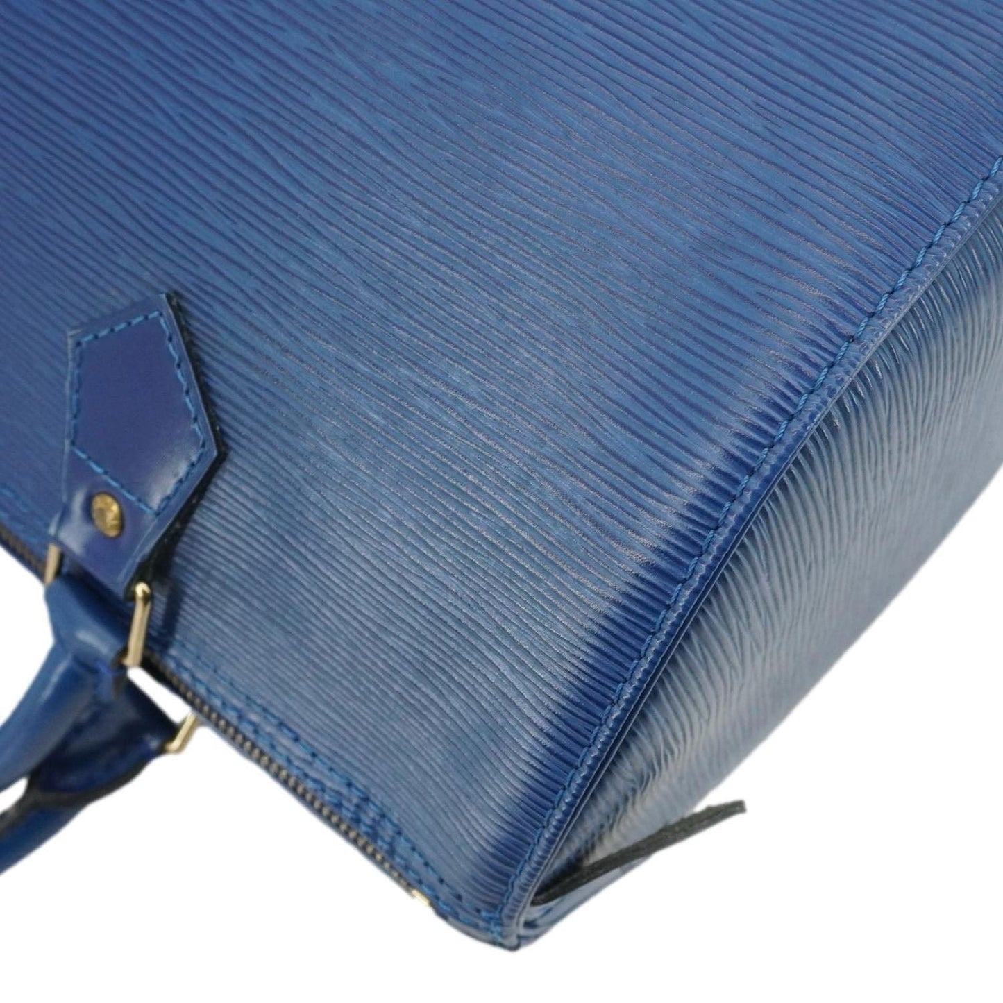 LOUIS VUITTON Epi Leather Satchel Bag Blue