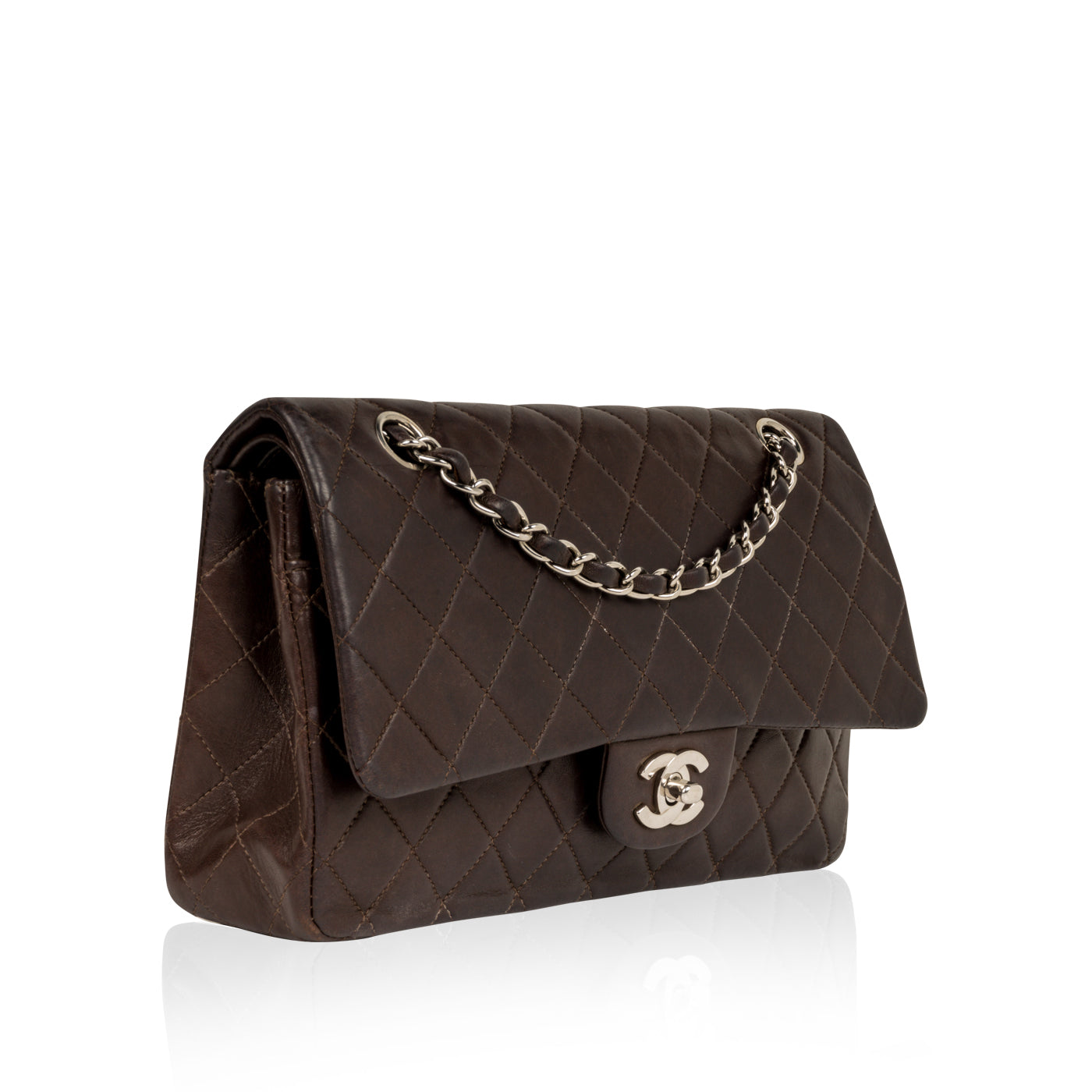 Chanel Classic Flap Lambskin Black Shoulder Bag Style 151