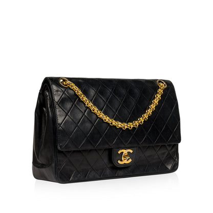 Chanel Classic Flap Lambskin Black Shoulder Bag Style 269