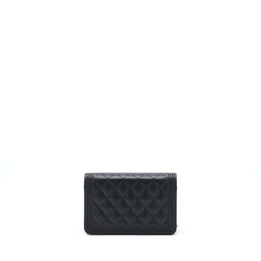Chanel Boy Caviar Black Chain Crossbody Style 3