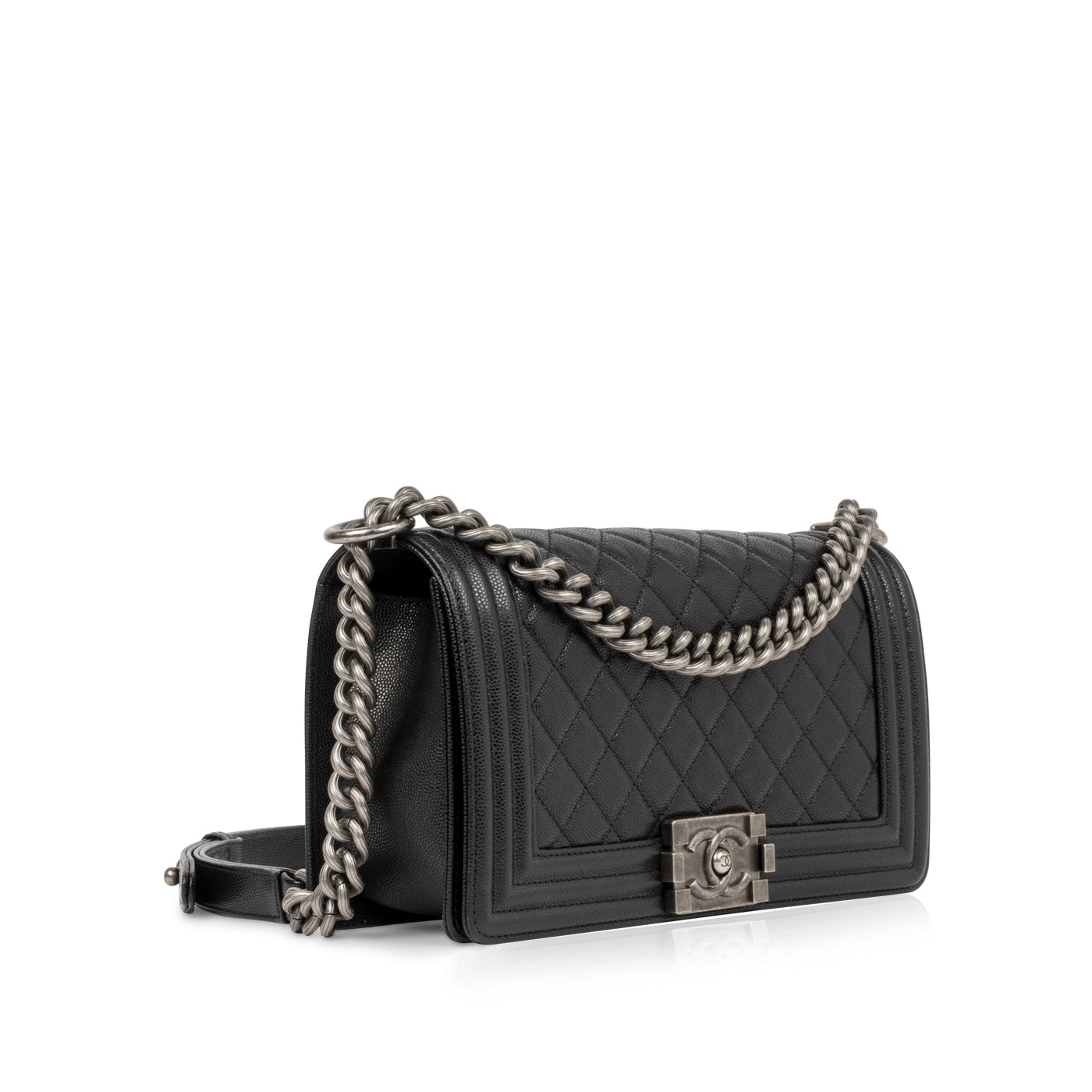 Chanel Boy Bag Caviar Black Shoulder Bag Style 15