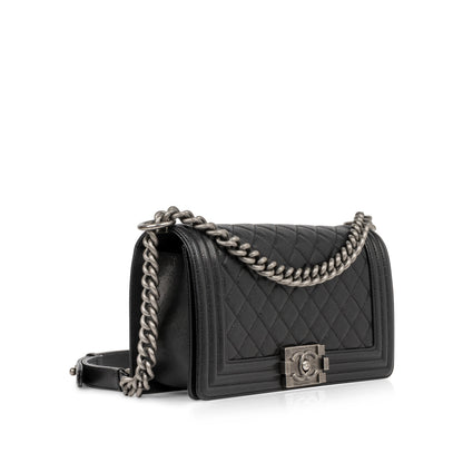 Chanel Boy Bag Caviar Black Shoulder Bag Style 15