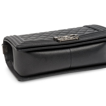 Chanel Boy Bag Caviar Black Shoulder Bag Style 15