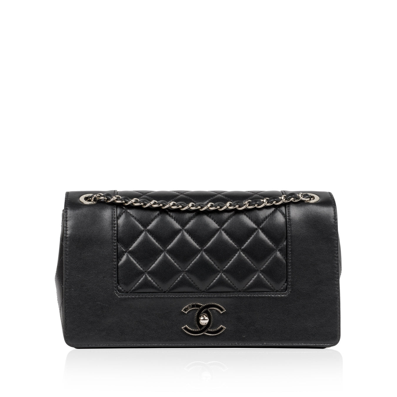 Chanel Lambskin Black Shoulder Bag Style 23