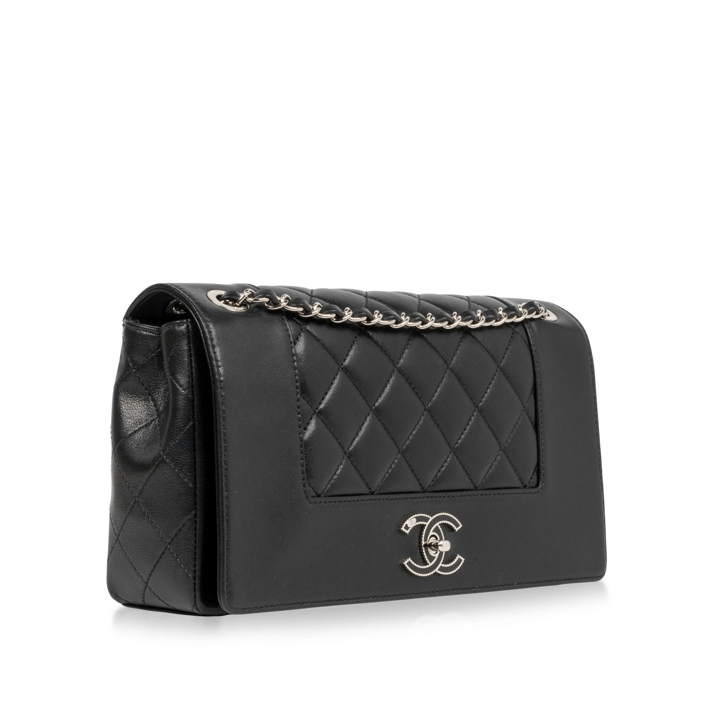 Chanel Lambskin Black Shoulder Bag Style 23