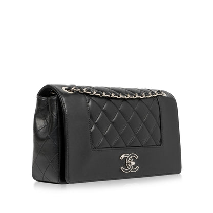 Chanel Lambskin Black Shoulder Bag Style 23
