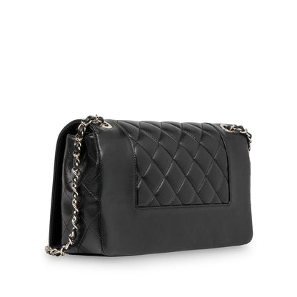Chanel Lambskin Black Shoulder Bag Style 23