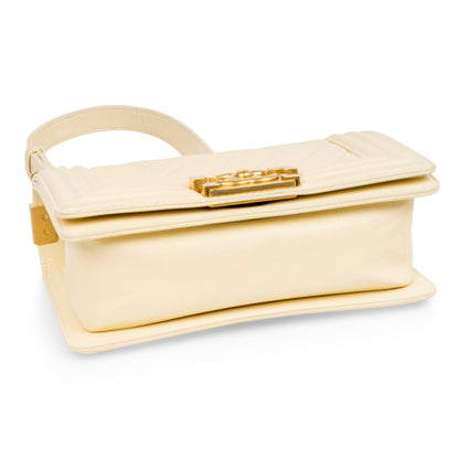 Chanel Boy Bag Lambskin Gold Shoulder Bag Style 16