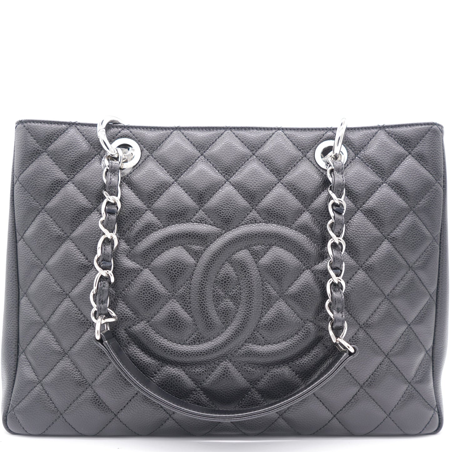 Chanel Quilted Caviar Leather Black Tote Style