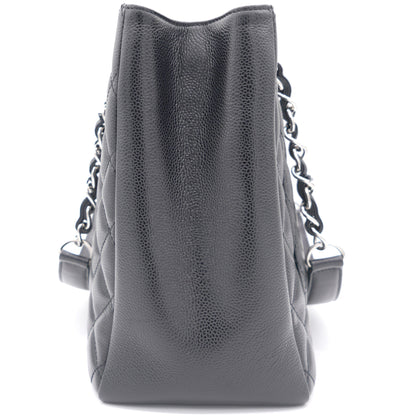 Chanel Quilted Caviar Leather Black Tote Style