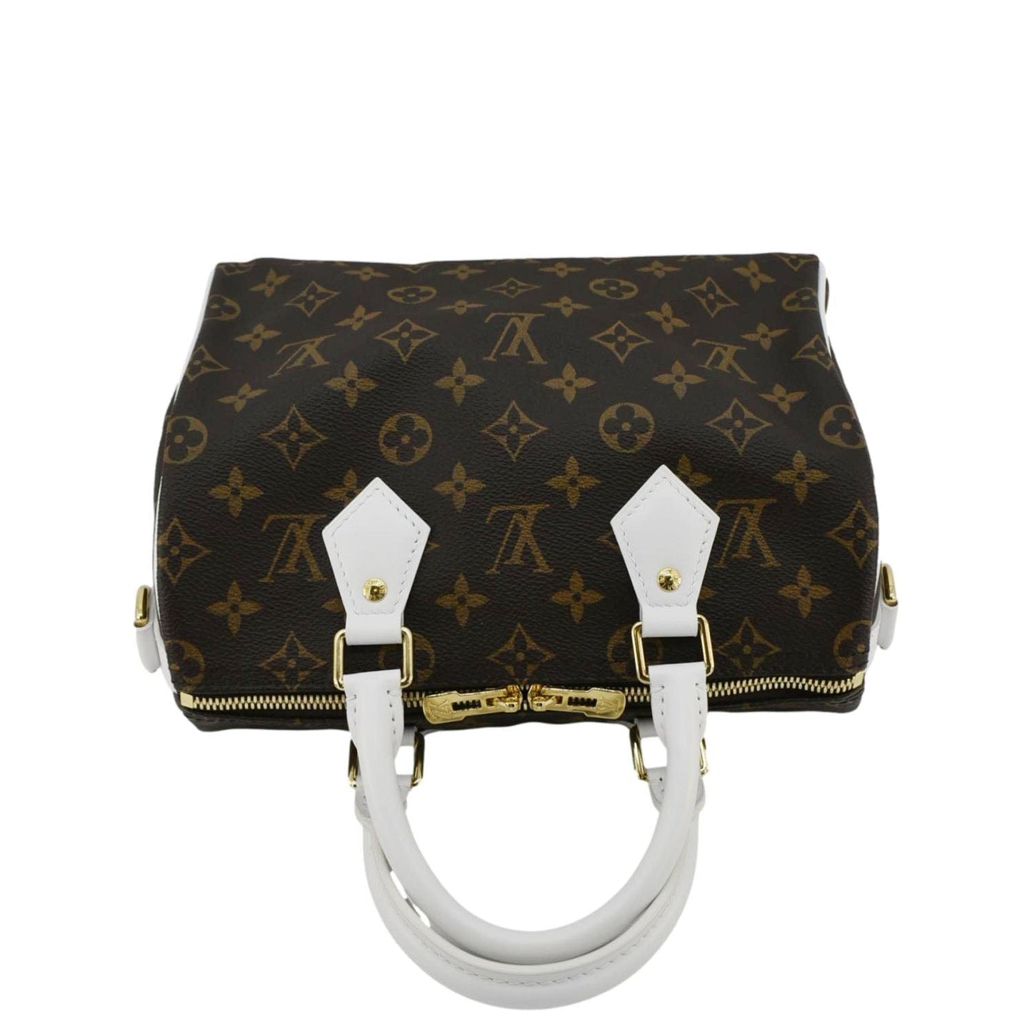 LOUIS VUITTON 25 Bandouliere LV Match Monogram Canvas Satchel Bag White