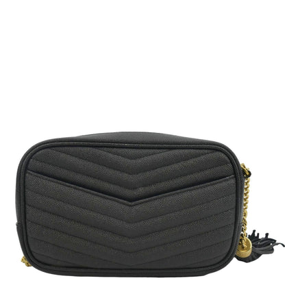 Saint Laurent Lou Leather Black Crossbody Style 28