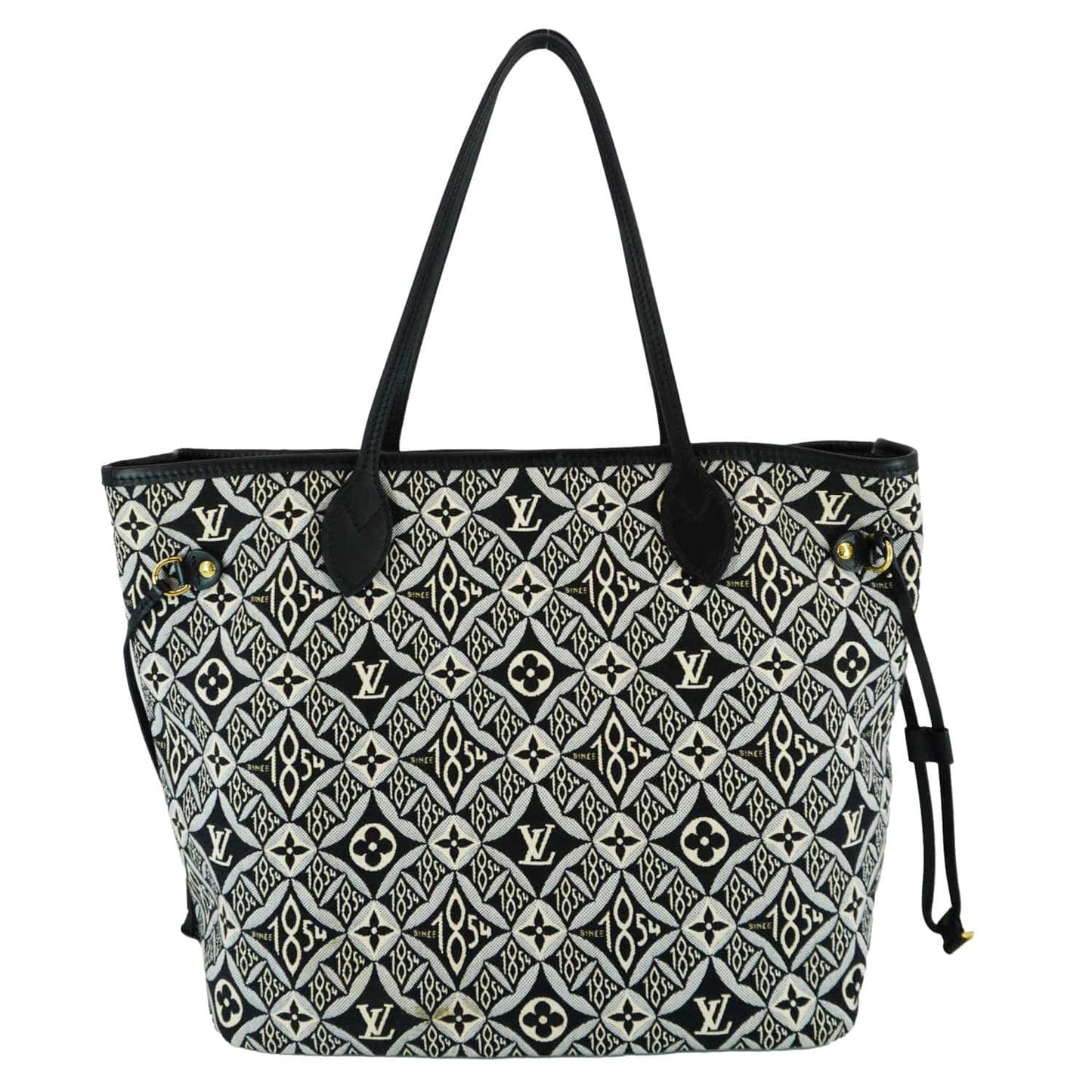 LOUIS VUITTON Neverfull MM Since 1854 Jacquard Shoulder Bag Black
