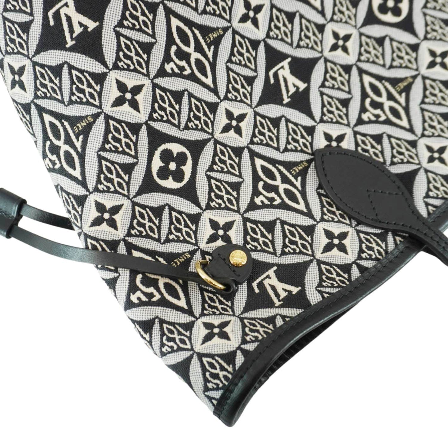 LOUIS VUITTON Neverfull MM Since 1854 Jacquard Shoulder Bag Black