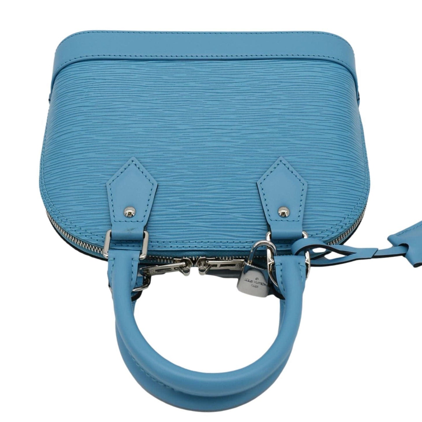 LOUIS VUITTON Alma BB Jacquard Epi Leather Crossbody Bag Light Blue
