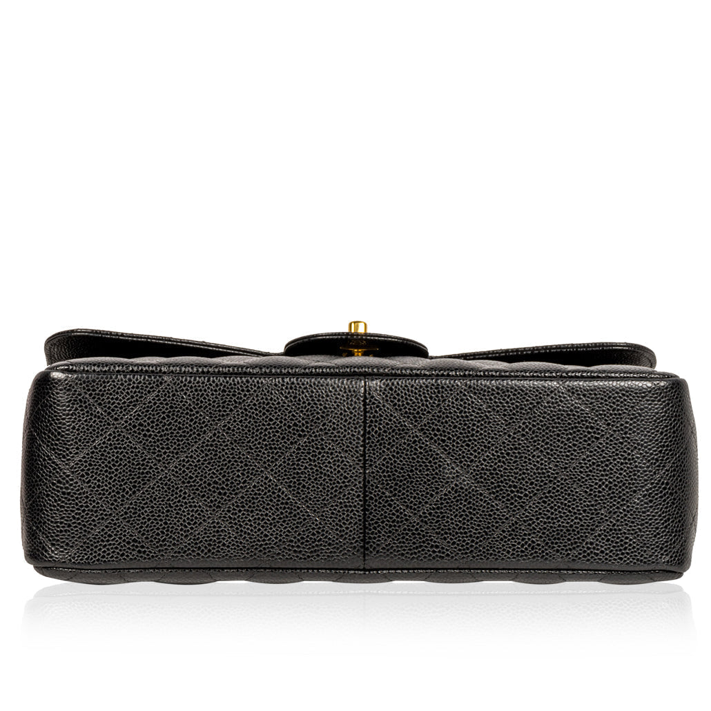 Chanel Classic Flap Caviar Black Shoulder Bag Style 36