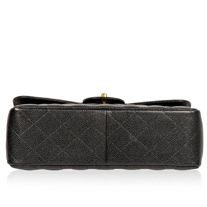 Chanel Classic Flap Caviar Black Shoulder Bag Style 36