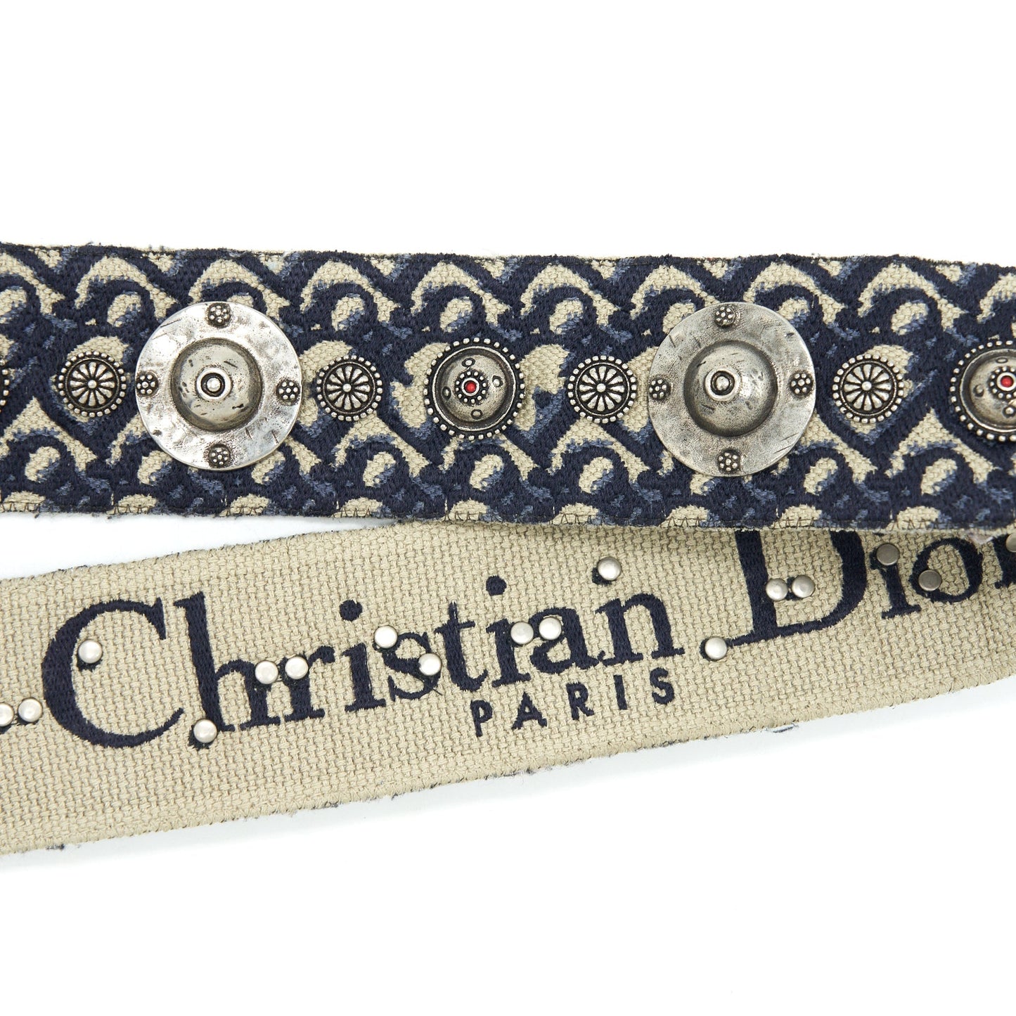 Dior Wide Shoulder Strap Blue Oblique