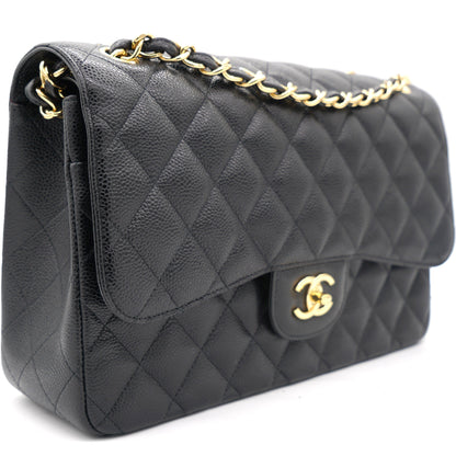 Chanel Flap Classic Quilted Caviar Black Shoulder Bag Style 6