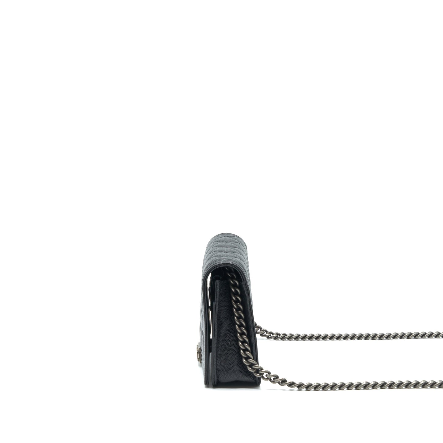 Chanel Boy Caviar Black Chain Crossbody Style 4
