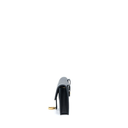 Dior Saddle Belt Pouch Grained Calfskin Black