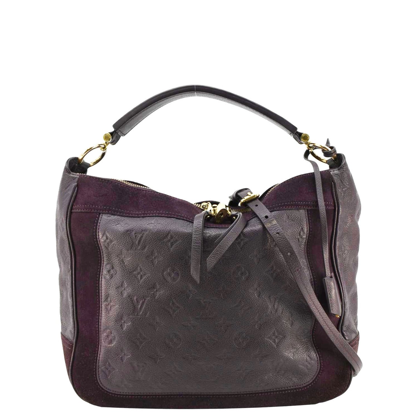 LOUIS VUITTON Audacie MM Empreinte Leather Shoulder Bag Terre
