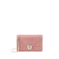 Dior Diorma Wallet On Chain Velvet Pink